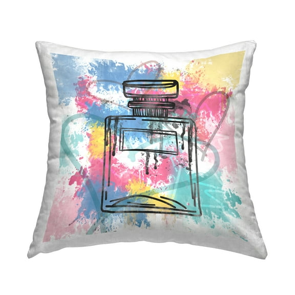 Stupell Industries Modern Splash Bottle Decorative Printed Throw Pillow Design by Natalie Carpentieri.