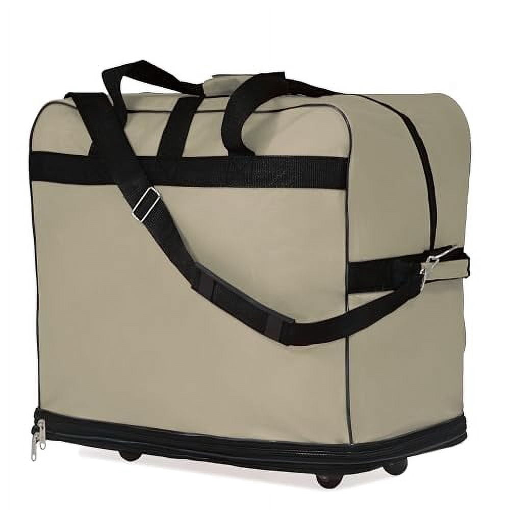 36"" Rolling Wheeled Expandable Duffel Bag Spinner Suitcase Luggage, Khaki