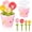 Pink, variant on Ceramic Flower Measuring Spoons Set in Pot, Cute Baking Liquid Dry Ingredient Cups Spoons Holder, Novelty Kitchen Decoration Birthday Gift (Pink)