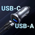 thumbnail image 2 of Cargador para Auto Ugreen 20W USB C + USB A Carga Rápida, 2 of 5