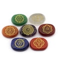 thumbnail image 2 of 7pcs Juguete de Grabadas Piedras de Cristal Palma Energía Decoración Hogar, 2 of 9
