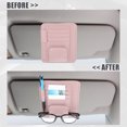 thumbnail image 3 of Unique Bargains PU Leather Car Sun Visor Organizer Glasses Holder and Card Holder Pink, 3 of 7