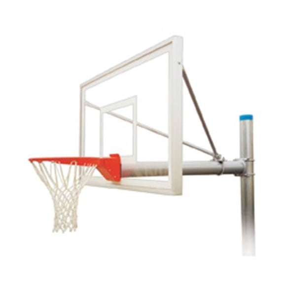 Renegade Select Steel-Acrylic In Ground Fixed Height Basketball System, Columbia Blue