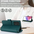 thumbnail image 6 of ELEHOLD for Samsung Galaxy A53 5G PU Leather Wallet Case, with Card Holder Strap Shoulder Lanyard for Women Men, Durable Zipper Kickstand Cover for Samsung Galaxy A53 5G,Green, 6 of 10