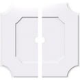 thumbnail image 1 of Ekena Millwork CMP24LE2-02000 24 in. OD x 2 in. ID Square Locke Architectural Grade PVC Contemporary Ceiling Medallion - 2 Piece, 1 of 4