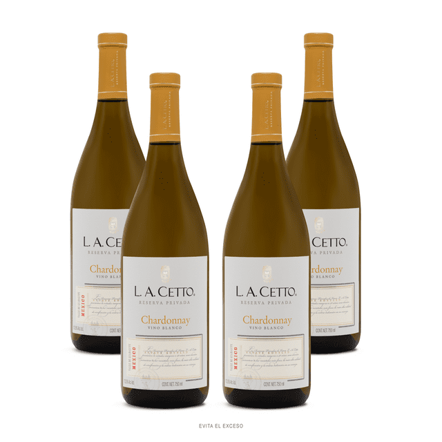 Vino Blanco Reserva Privada Chardonnay 750ml Paquete de 4 Botellas