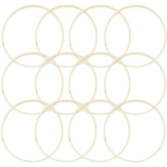 Bright Creations Wooden Hoops for Crafts - 9 in, 12-Pack - Macrame Wood Hoops & Wooden Circles for Dreamcatchers - Smooth Unfinished Wood for DIY Embellishment