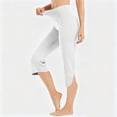 thumbnail image 4 of FAIWAD Capri Pants for Women High Waisted Stretch Side Split Athletic Cropped Pant Lightweight Comfy Yoga Workout Capris, 4 of 8
