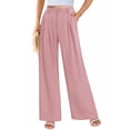 thumbnail image 2 of Pantalones PRETTYGARDEN Palazzo de Pierna Ancha y Cintura Alta Rosa XXL, 2 of 9