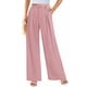 thumbnail image 2 of Pantalones PRETTYGARDEN de Pierna Ancha, Cintura Alta con Bolsillos, Rosa M, 2 of 9