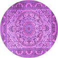 thumbnail image 1 of Ahgly Company Indoor Round Medallion Purple Traditional Area Rugs, 6' Round, 1 of 4