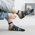 thumbnail image 2 of Naloa Psychedelic Shark Artwork Ankle Socks for Women Non Slip Socks No Show Socks Classic Low Cut Casual Socks Casual Socks, 2 of 7