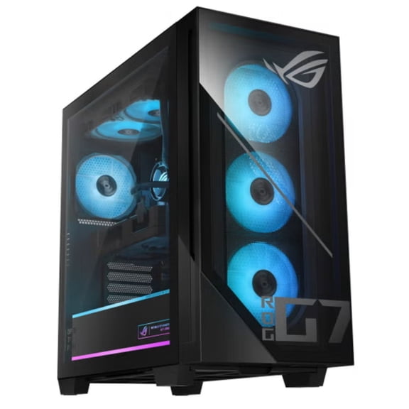 Restored ASUS ROG GM700 58L AMD Ryzen 7 8700F 4.1 GHz 32GB 1TB SSD NVIDIA GeForce RTX 5060 DUAL Windows 11 Home Gaming Desktop, Black - GM700TZ-IB766