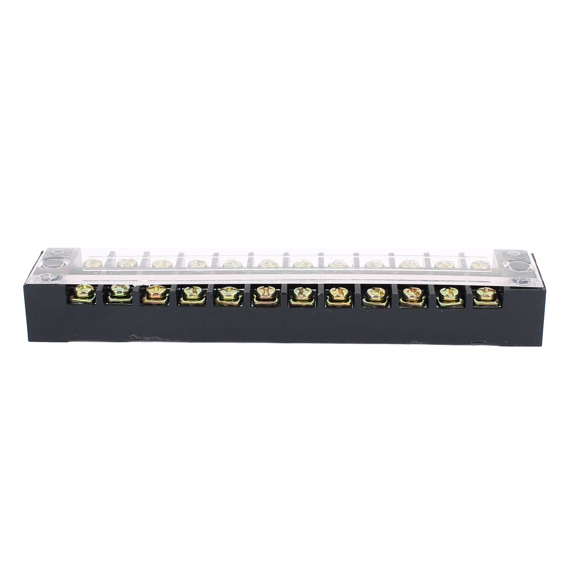 10 Pcs 600V 15A 12P Screw Electrical Barrier Terminal Block Cable Connector Bar - image 4 of 5