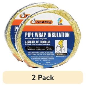 Frost King Foil-Backed Fiberglass Pipe Insulation, 2-Pack
