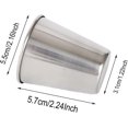 thumbnail image 3 of 6 Pcs Gobelets en Acier Inoxydable de 2,4 Onces (70ml) pour Boire de la Bière (2,3 Onces) (yu-b), 3 of 5