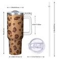 thumbnail image 2 of Leopard Print 40oz Tumbler– Stainless Steel Insulated Tumbler with Handle and Straw, Large Capacity Travel Cup for Hot & Cold Drinks, 2 of 6