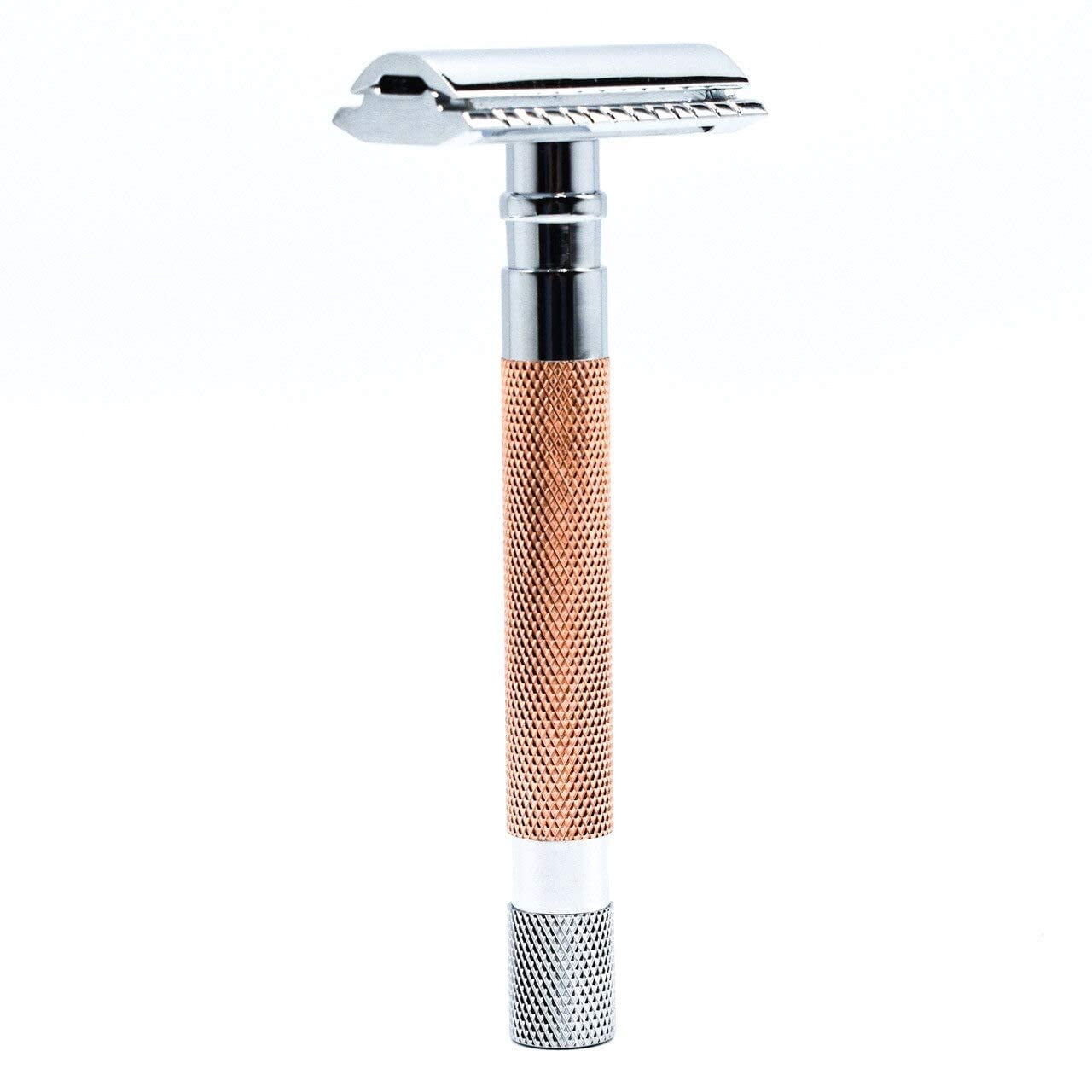 Parker Safety Razor 56R Double Edge Safety Razor with 5 Parker Razor Blades (Rose Gold)