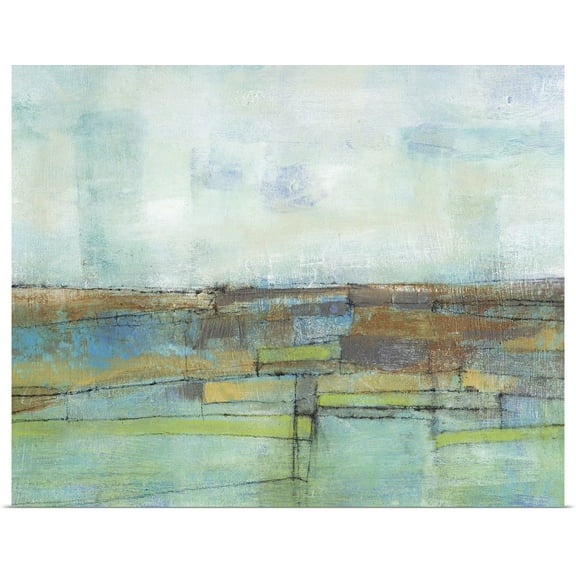 Great BIG Canvas | Rolled Jennifer Goldberger Poster Print entitled Tiered Farmland II