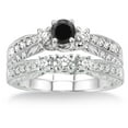 thumbnail image 2 of 1.5 Carat Black Diamond Antique Bridal set on 10k White Gold, 2 of 2