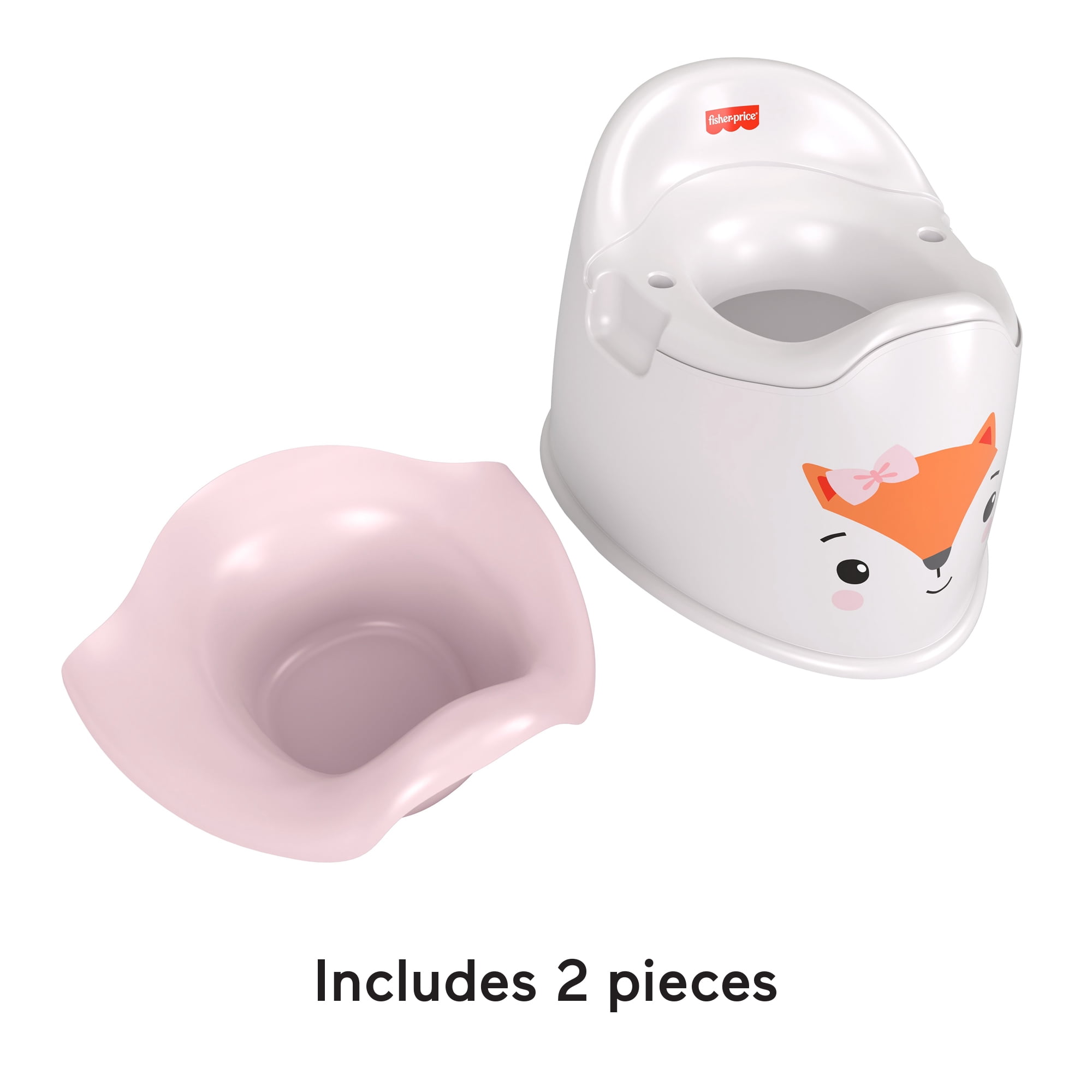 Fisher-Price Friendly Fox Potty Toddler Toilet Training Chair with Removable Bowl, Kids Ages 18+