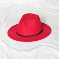 thumbnail image 1 of Sombrero de copa de lana con hebilla de cinturón pequeña gruesa de tela de 420g, sombrero de copa Vintage británico para hombres y mujeres, sombrero de fieltro., 1 of 6
