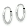 thumbnail image 2 of 14k White Gold Endless Hoop Earrings Round, 2 of 7