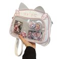 thumbnail image 1 of Tote Bag Women PU Ita Mochila Japonés Con Ventana Transparente Chic Hobo () White, 1 of 9