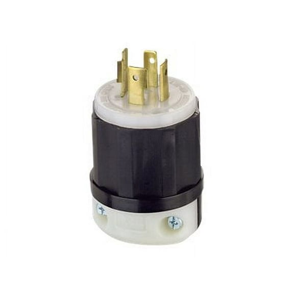 Leviton Black & White - Power connector - NEMA L16-20P (P) locking - AC 480 V - 20 A - three-phase - black, white