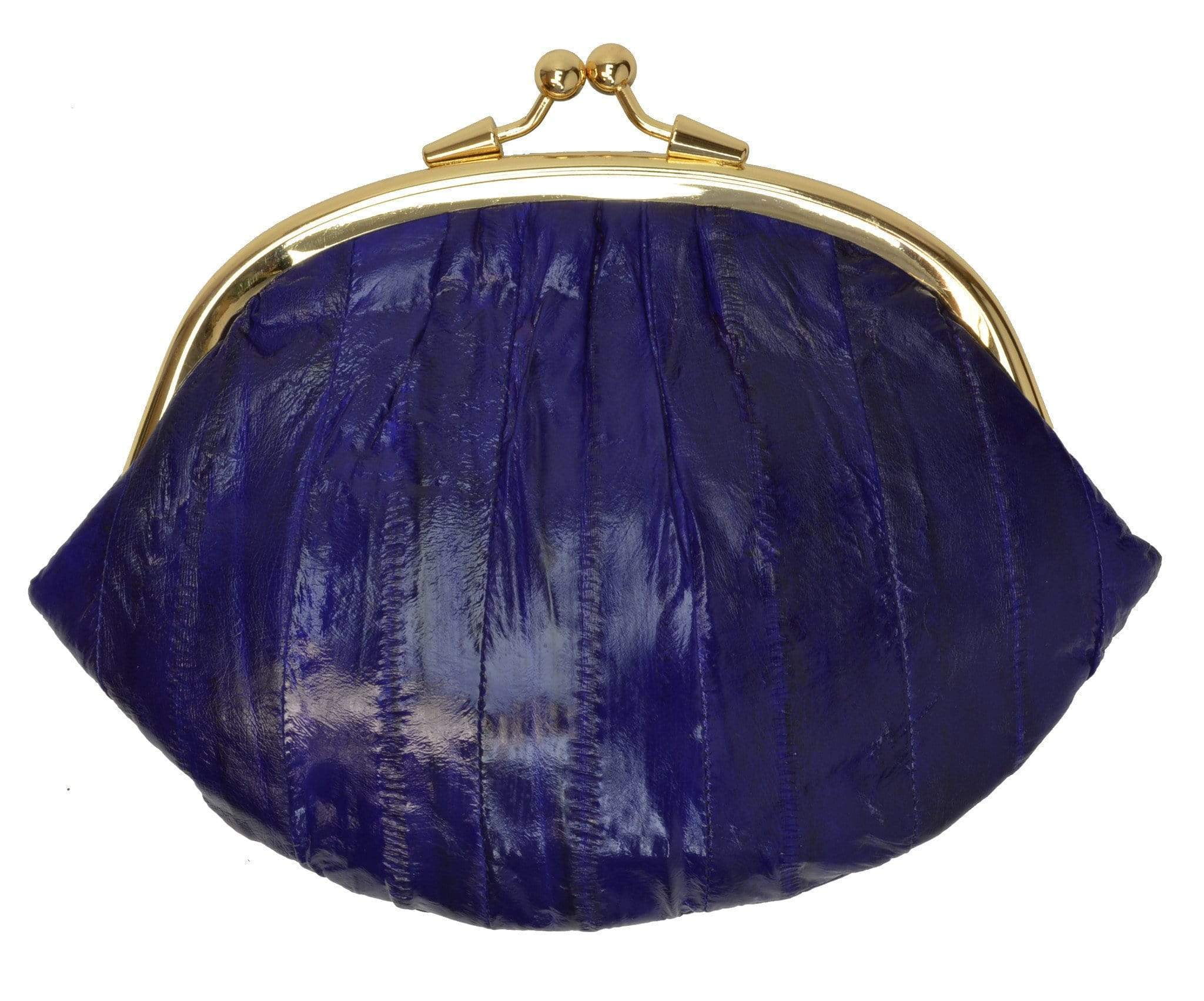 Eel Skin Large Double Coin Purse Change Wallet E 10 BIG