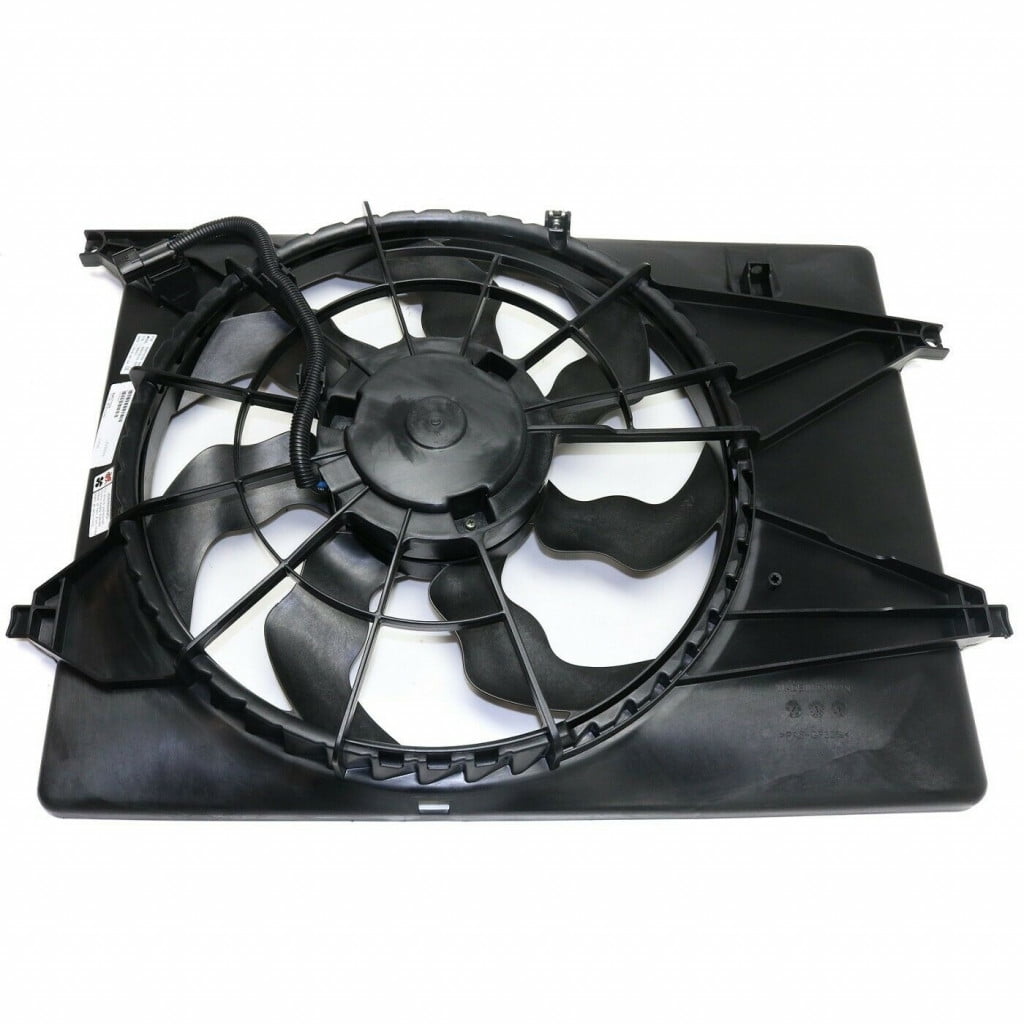 2016-2018 Kia Sorento Radiator And Condenser Fan Assembly With One Big Fan Made Of Glass Fiber Reinforced Plastic Partslink KI3115152 