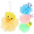 thumbnail image 1 of 4 pelotas de baño suaves para niños pequeños con diseño único de animales de dibujos animados, esponja de baño corporal, suave y agradable para la piel, 1 of 7