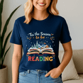 thumbnail image 5 of Xmas Tis The Season To Be Reading Christmas Book Lovers Gift, Retro Christmas Shirt, Xmas TShirt, Cute Santa Claus Holiday, Merry Christmas Gift, 5 of 5