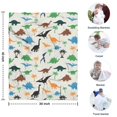 thumbnail image 4 of Beige Cartoon Dinosaurs Palms Pattern Blanket,Comfortable Soft Flannel Throw Blanket,All Season,Warm Lightweight Blankets for Sofa Bed Couch Living Room Chair,30"x40", 4 of 4
