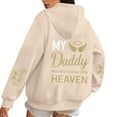 thumbnail image 2 of My Daddy Watches Over Me From Heaven Hoodies for Women Memorial Hoodie Graphic Hooded Sweatshirt Pullover with Pockets, 2 of 6