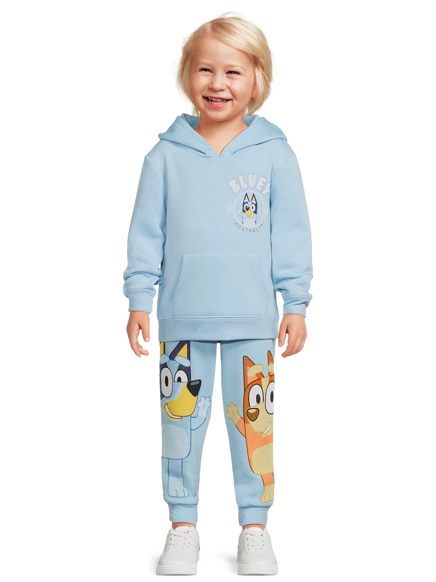 Bluey Toddler Boy Fleece Hoodie and Joggers Set, 2-Piece, Sizes 2T-5T