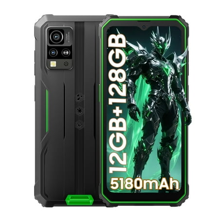 Blackview Rugged Cell Phones BV4800 Pro 4GB+128GB Octa-core 6.5” IP68 & IP69K Waterproof Smartphones, 4G LTE Dual SIM, NFC Glove Mode, Green
