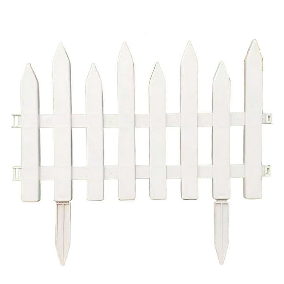 Garden Stake Picket Fences Decorative Garden Panel Fence with Stakes for Garden Flower Bed Decor