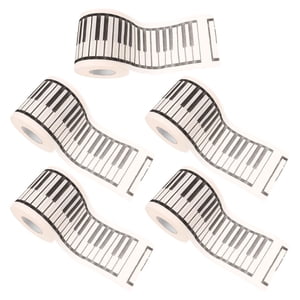 WHAMVOX Assorted Color Printed Toilet Paper Rolls with Piano Pattern for Home Use Soft Decorative Bath Tissue