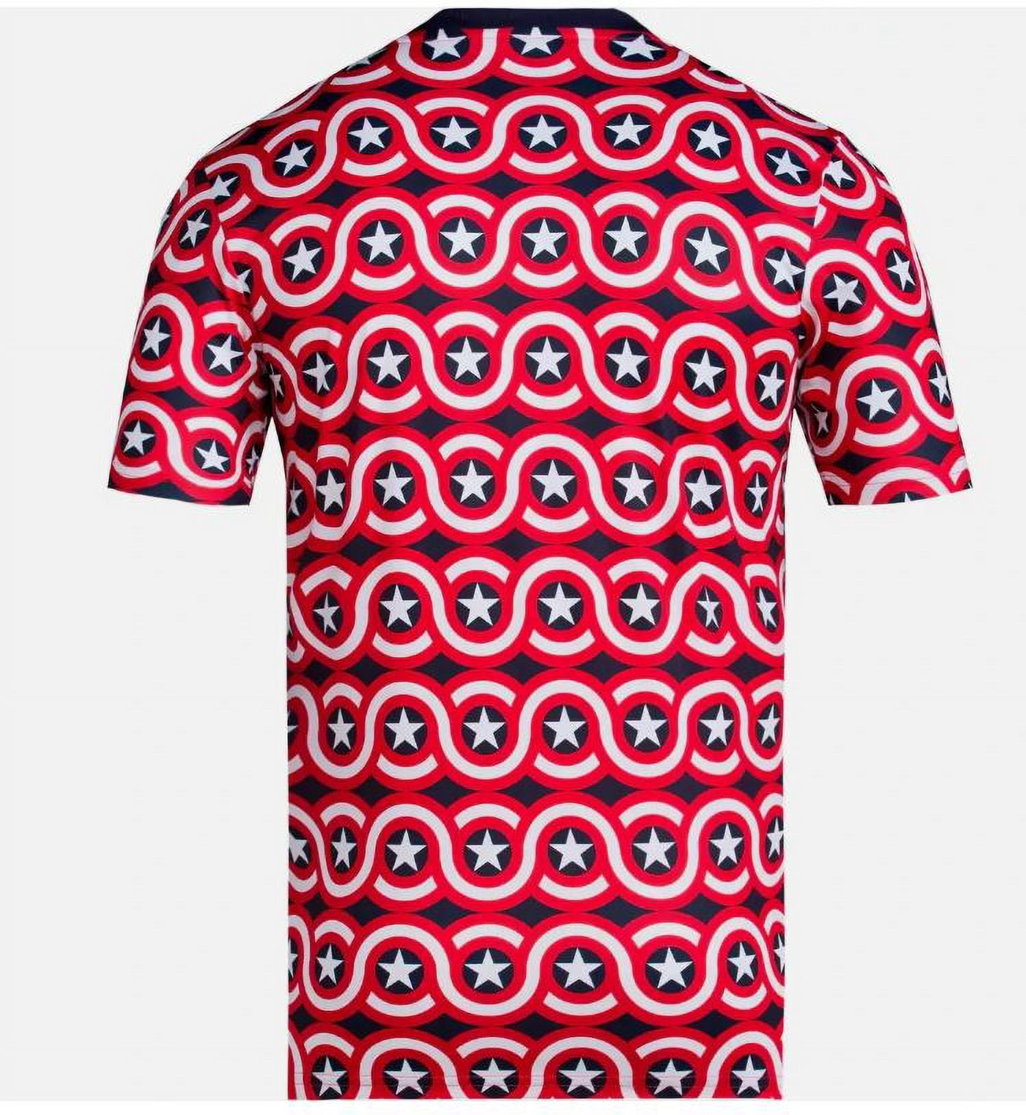 ADIDAS SHIRT MEN'S - SZ MEDIUM CAPTAIN AMERICA - SLIM FIT ATHLETIC TEE CREWNECK