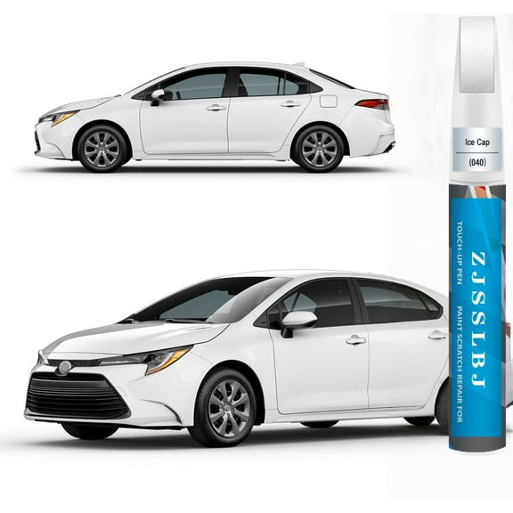 040 Super White/Ice Cap Touch Up Paint for Toyota, Car Paint Pen Scratch Repair Two-In-One Touch Up Paint, Premium Car Scratch Remover for Deep Scratches