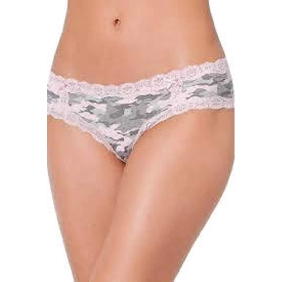 Jenni Plus Women's Cotton Lace Trim Hipster Panty, Pink, XXL