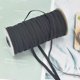 thumbnail image 3 of Negro 70 yardas Longitud 1/4 "Ancho Cordón elástico trenzado / Banda elástica / Cuerda elástica / Bungee / Carrete elástico de punto elástico pesado negro con cinta métrica gratis, 3 of 5