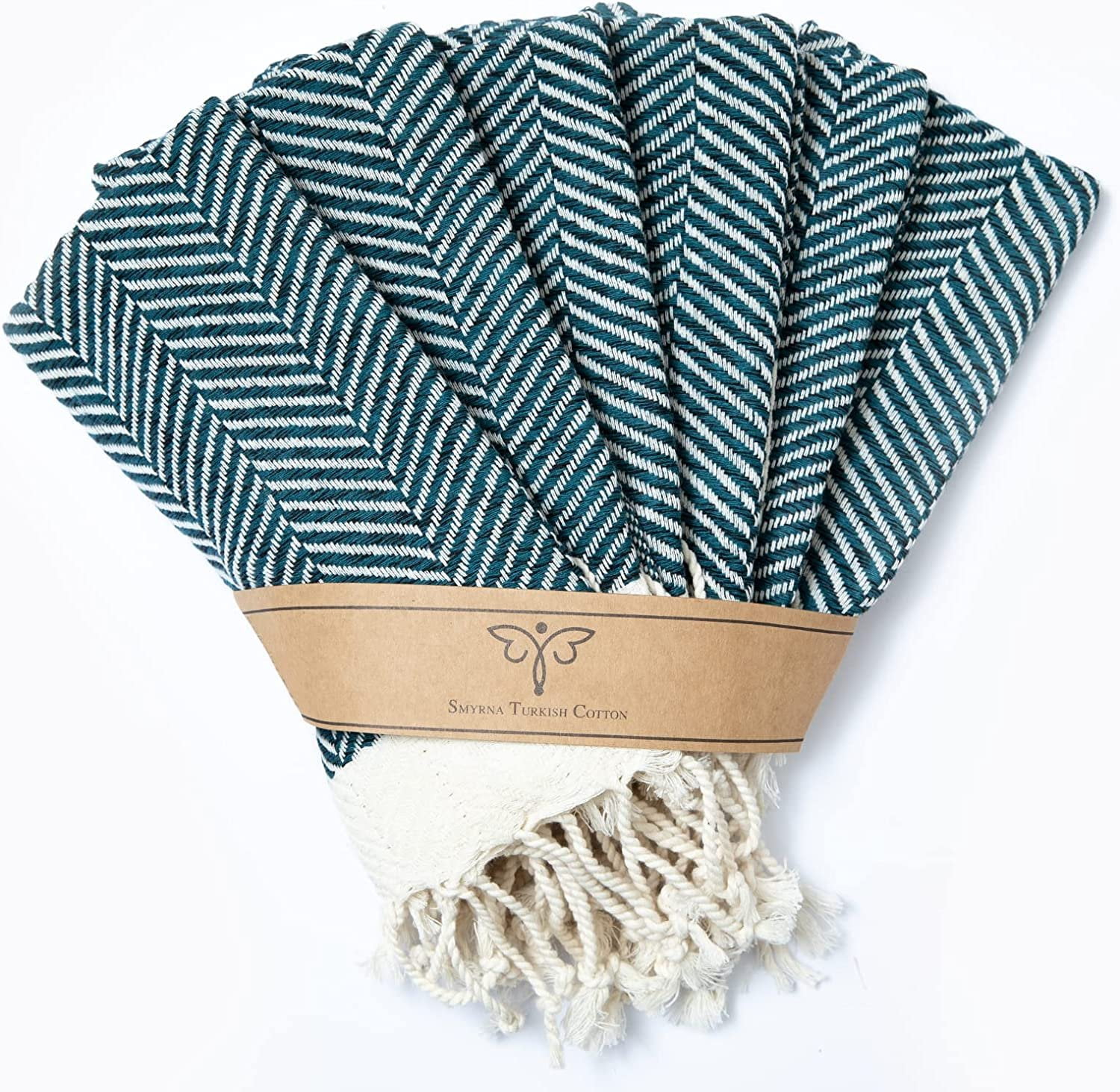 Smyrna Turkish Cotton Kitchen Dish Towels Herringbone Series Pack of 6