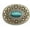 S536, variant on Oval Conchos with Turquoise, Antique Brass Finish, Screw Back, 2 Pack (S527)