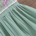 thumbnail image 3 of CYRBOKO Girls Casual Dresses, A-line Comfy Summer Flutter&nbsp;Sleeve Midi Dresses Green Size 5-6 T, 3 of 6