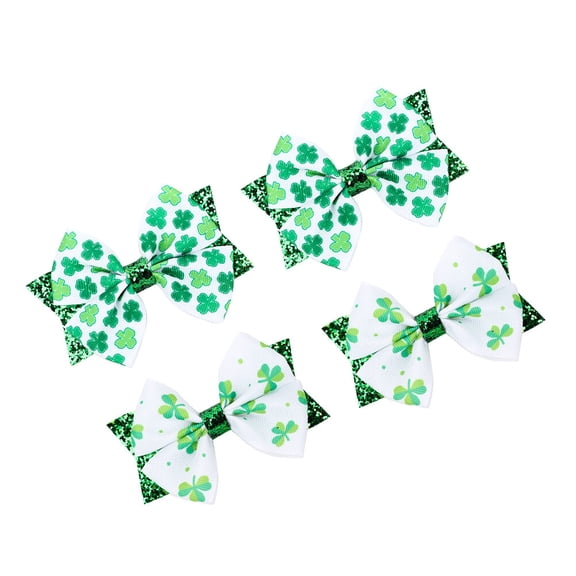 PBPBOX 4pcs Irish Festival Hair Clip Hair Accessories Women Light Green Holds Hair Tightly