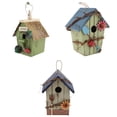 thumbnail image 1 of 3Pcs Decorativo Country Natural wooden bird House Nest Hut Para La Decoración Del Jardín DYNWAVEMX Casas decorativas para pájaros al aire libre, 1 of 8