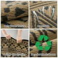 thumbnail image 6 of SIXHOME Outdoor Rugs 8'x8' Round Indoor Outdoor Rugs Waterproof Reversible Patio Rug Plastic Straw Lightweight Outdoor Carpet for RV Camping Deck Balcony Graden Beach Boho Porch Decor Brown, 6 of 6