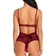thumbnail image 5 of Lencería sexy de encaje para mujer, ropa interior con perspectiva, ropa de dormir, rojo vino, XL Speravity XX000096-08, 5 of 7